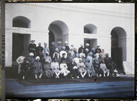 Image représentant Portrait de groupe lors d'une réception au parlement de New-Delhi