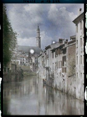 Image représentant Le fleuve Retrone et la basilique Palladienne