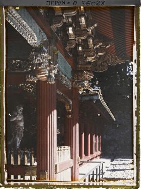 Image représentant Sanctuaire Daiyuin : détail de la Yashamon (porte des Démons bouddhiques), appelée aussi Botanmon (Porte des pivoines)