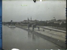 Image représentant Allemagne, Düsseldorf, Le Rhin vers Palais des Expositions et la Préfecture