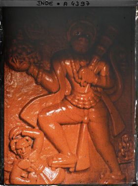 Image représentant Hanuman, le général de l'armée des singes dans le Ramayana.