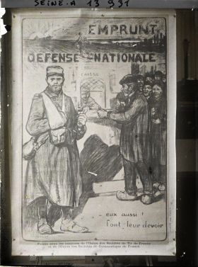 Image représentant Affiche du premier emprunt de la défense nationale en 1915