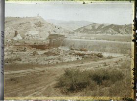 Image représentant Barrage de l'Habra en aval au Confluent avec l'Oued El-Fergoug, les destructions dues à la catastrophe de 1927