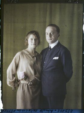 Image représentant Monsieur  Léo Netter et sa fiancée Antoinette Brisac