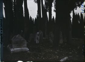 Image représentant Turquie, Scutari d'Asie, Cimetière = Tombes sous les Cyprès