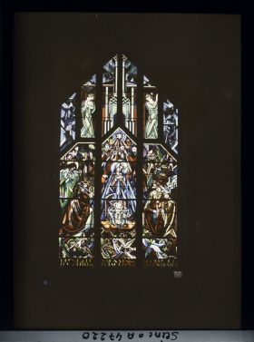 Image représentant L'Exposition des arts décoratifs, Pavillon du Vitrail, L'Adoartion des Mages, L. Barillet