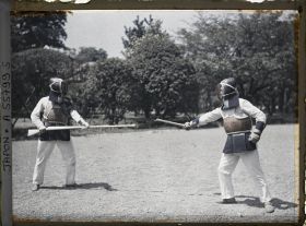 Image représentant Ecole de gymnastique militaire, entraînement aux arts martiaux Kendo (escrime japonaise)