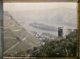 Image représentant Allemagne, Bacharach, Panorama sur le château et le Rhin