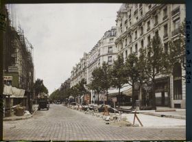 Image représentant La percée du boulevard Haussmann, à l'angle de la rue Laffitte