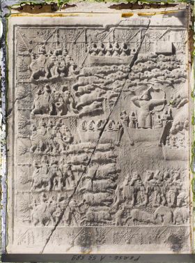 Image représentant Paroi latérale gauche de la grande grotte : scène de chasse royale au sanglier