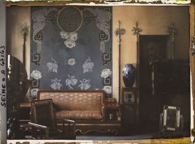 Image représentant L'Exposition des arts décoratifs, Pavillon de l'Indochine, entre le cours Albert 1er et les berges de Seine. Rez-de-chaussée, salon d'honneur