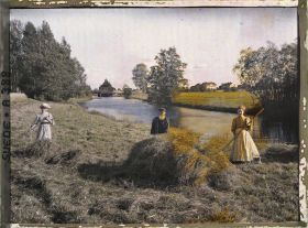 Image représentant Homme et femmes moissonnant