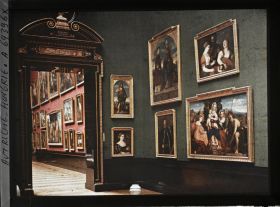 Image représentant Salle Verte avec un Palma Vecchio sur la droite et salle rouge II dans le fond