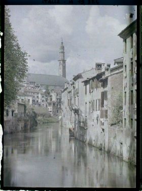 Image représentant Le fleuve Retrone et la basilique Palladienne