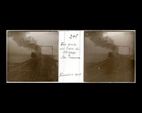 Image représentant Vue prise du train, peut-être près du Grand lac salé