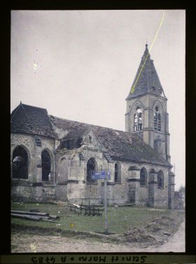 Image représentant France, Barcy, L'Eglise et le clocher bombardés