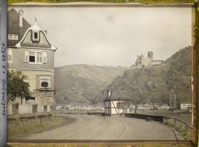 Image représentant Allemagne, St Goarhausen, Entrée Est de St Goar et le Katz