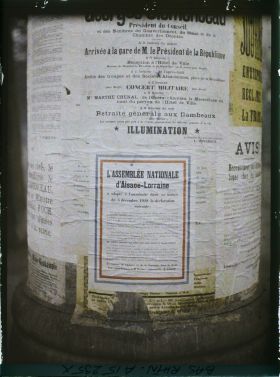 Image représentant France Alsace, Strasbourg, Affiches de la déclaration de l'Assemblée nationale d'Alsace-Lorraine