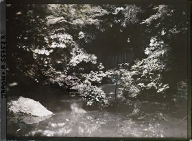 Image représentant Koishikawa Kôrakuen (jardin de l'Arsenal), la cascade Shiraito-no-taki