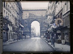 Image représentant Le faubourg et la porte Saint-Denis