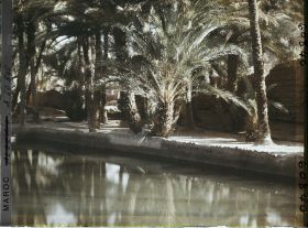 Image représentant Un bassin de retenue dans l'oasis de Zenaga