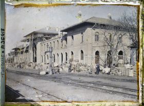 Image représentant La gare lors de l'évacuation de la population grecque
