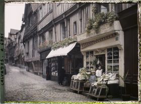 Image représentant Le maraîcher Ed. Vernon au 41 de la rue aux Fèvres, suivi du chapelier