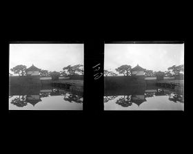 Image représentant Les douves et la porte Wadakura -Mon dans l'enceinte du palais impérial