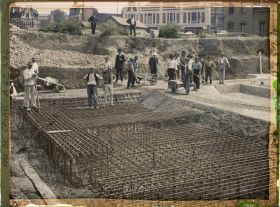 Image représentant France, Bethune, Fondations en ciment armé de l'Eglise St Vaast
