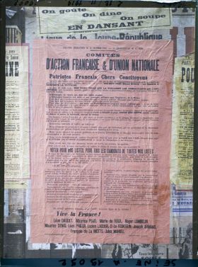 Image représentant Affiche des Comités d'Action française et d'Union nationale pour les élections législatives de novembre 1919