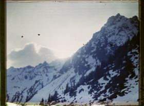 Image représentant France Les Alpes, Vue prise de la Flégère. Coucher du soleil s/ le Brévent et l'aiguille Pourie