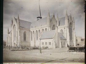 Image représentant Belgique, Nieuport, L'Eglise, l'Abside et le transept Sud