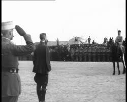 Image représentant Le général Gouraud en compagnie du général Dufieux et du colonel Brémond