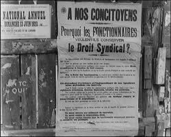 Image représentant Affiches, les fonctionnaires et le droit syndical