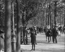 Image représentant Enfants assistant au spectacle de Guignol sur les Champs-Elysées