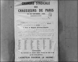 Image représentant Boutique de chaussures en grève, rue Tronchet