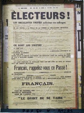 Image représentant Affiche de l'Union des intérêts économiques et sociaux pour les élections législatives de novembre 1919