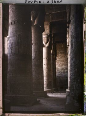 Image représentant Colonnes hathoriques de la salle hypostyle du temple