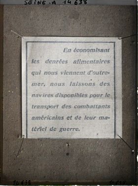 Image représentant Texte accompagnant les feuilles de tickets de rationnement