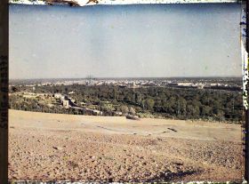 Image représentant Début de coucher du soleil vers la ville de Damas