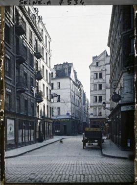 Image représentant L'angle des rues de l'Ave-Maria et des Jardins-St-Paul, vu du quai des Célestins