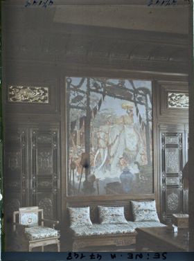 Image représentant L'Exposition des arts décoratifs, Pavillon de l'Indochine, entre le cours Albert 1er et les berges de Seine