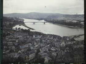 Image représentant Allemagne, Coblence, Panorama s/ Coblence et le Rhin vers le Pont du Chin de Fer