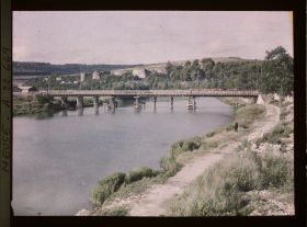 Image représentant France, St Mihiel, La passerelle provisoire et les 7 Roches