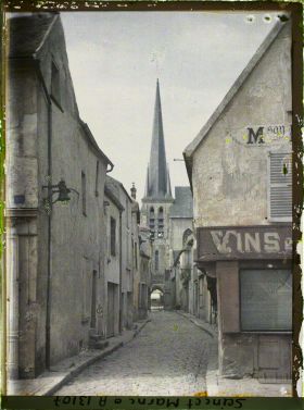 Image représentant France, Nemours, La Rue du Prieuré, Vieilles Maisons