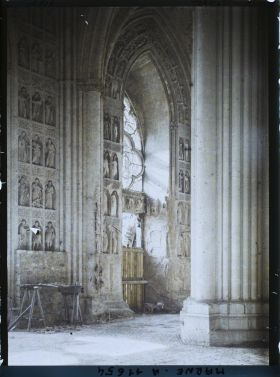 Image représentant France, Reims, Cathédrale, ensemble du Porche gauche