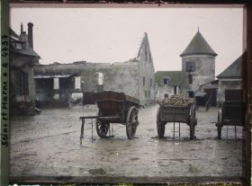 Image représentant France, Neufmontiers, La ferme de la gde Cour incendiée par les torches le 5 septr 1914 qui a commencé à midi