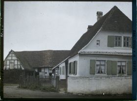 Image représentant France, Scheibenhard Env. de Lauterbourg, L'ensemble de la Maison et de la Cour de ferme