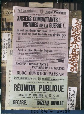 Image représentant Affiche pour les élections municipales, Bloc Ouvrier-Paysan