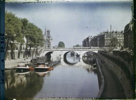 Image représentant Le pont Saint-Michel et Notre-Dame depuis le port des Grands-Augustins